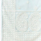 Blue Organza Geometric Embroidered Saree with Unstitched Blouse Piece - Roozal