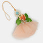 NVR Women & Men Set of 2 Peach Floral Design Pearl Beaded Bhaiya Bhabi Rakhi With Roli Chawal | Swadesiicart