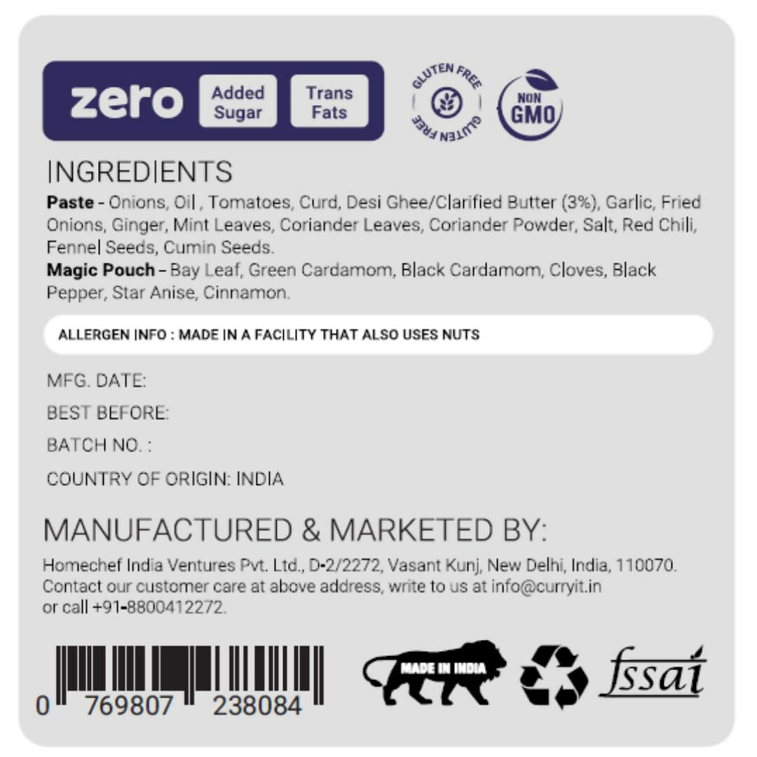 CURRYiT Instant Hyderabadi Biryani Premium Cooking Paste - Swadesiicart
