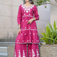 BulBul Dhawani Rayon Wine Co-Ord Set - Swadesiicart