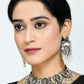 Mominos Fashion Johar Kamal Oxidised Silver-Plated Ganesha Design Necklace Choker Set | Swadesiicart
