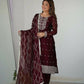 Joban Fashion Wine Kurta Set Silk Sequence Embroidery Work - Swadesiicart