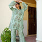 Vaasva Women Sky Blue Muslin Embroidered Shirt & Pant Set - Swadesiicart