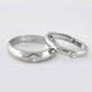 VOJ Stainless Steel Cubic Zirconia Silver Plated Adjustable Ring Set for Couple | Swadesiicart