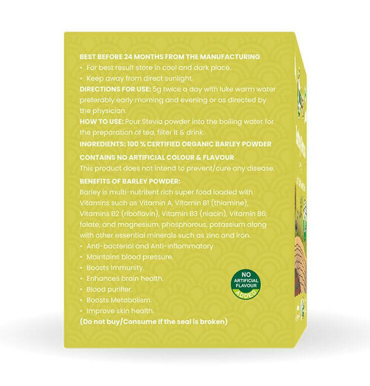 Nutriorg Certified Organic Barley Grass Powder - Swadesiicart