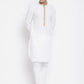 Even Apparels Beige Color Pure Cotton Men's Kurta With Band Collar | Swadesiicart