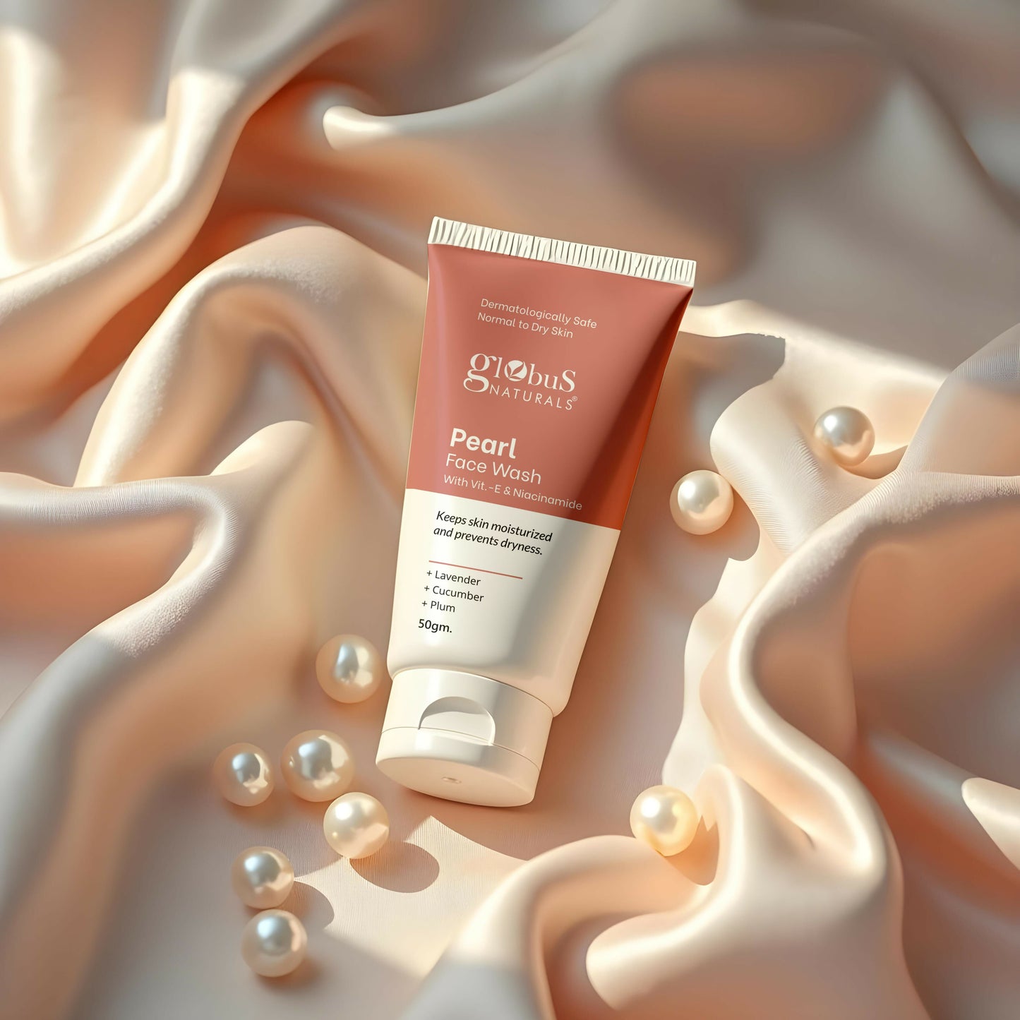 Globus Naturals Pearl Face Wash with Vitamin-E & Niacinamide | Swadesiicart