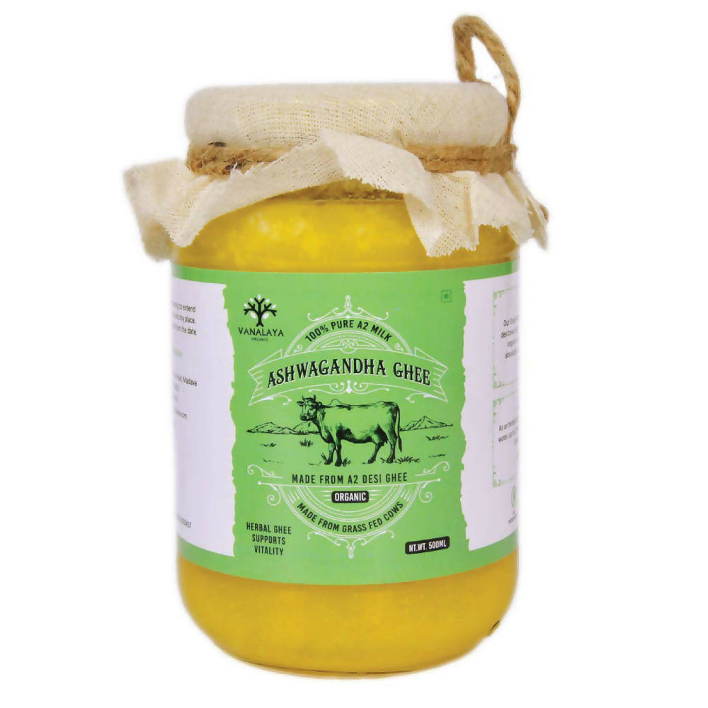 Vanalaya Organic Ashwagandha Infused Desi Cow Ghee | Organic Desi Cow Ghee | A2 Ghee | Pure Organic Cow Ghee | Swadesiicart