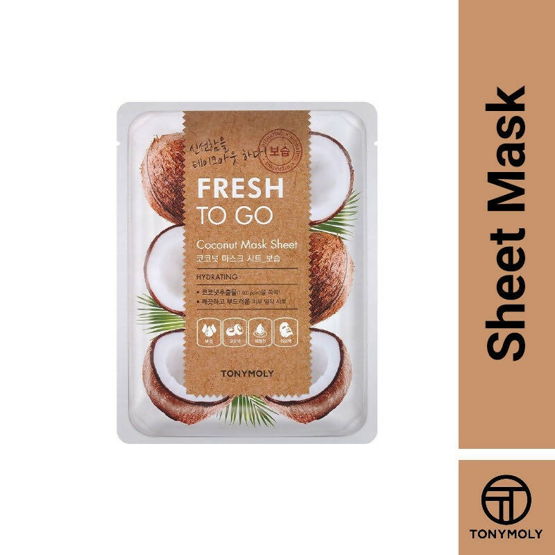Tonymoly Fresh To Go Coconut Mask Sheet Hydrating - Korean Skincare - Swadesiicart