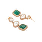 Nuyug Emerald Drop Anti Tarnish Sparkle Earrings | Swadesiicart