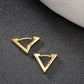 NVR Men's Gold-Polished Geometric Shape Stainless Steel Studs Earring | Swadesiicart