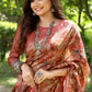 Vishnu Weaves Women's Red Cotton Silk Woven Saree with Blouse - Swadesiicart