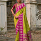 Vishnu Weaves Women's Pista Kanchi Silk Woven Saree with Blouse - Swadesiicart