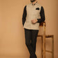 Even Apparels Pure Wool Nehru Jacket - Off White | Swadesiicart