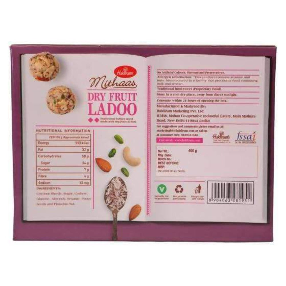 Haldiram's Dry Fruit Ladoo | Swadesiicart