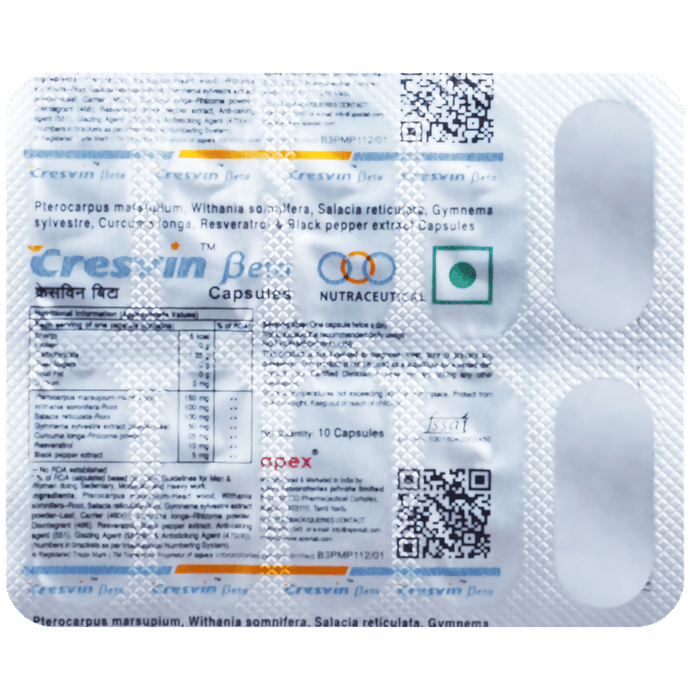 Apex Cresvin Beta Capsules | Swadesiicart