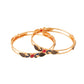 NVR Women Set of 2 Gold-Polished Traditional Daily Use Peacock Design Bangles - Swadesiicart