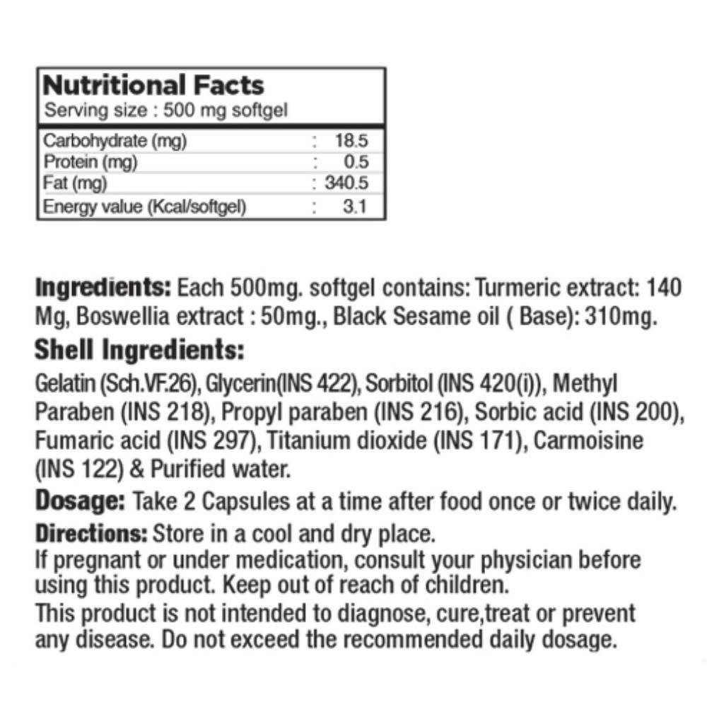 Curegarden Natural Rhulief Softgels - Swadesiicart