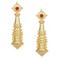 Joban Fashion Women Matte Gold Brass Earrings | Swadesiicart
