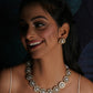 Kundan Choker with Studs Jewellery Set (silver) - Ruby Raang - Ruby Raang Studio