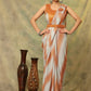 Orange Polyester Solid Ready to Wear Saree with stitched Blouse - Aayan | Swadesiicart