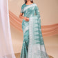 Shree Shyam Fashion Varnika Sea Green Linen Cotton Saree