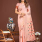 Shree Shyam Fashion Neerja Peach Linen Cotton Saree