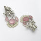 NVR Women's Silver-Plated Artificial Stones and Beads Radha Krishna Drop Earrings | Swadesiicart