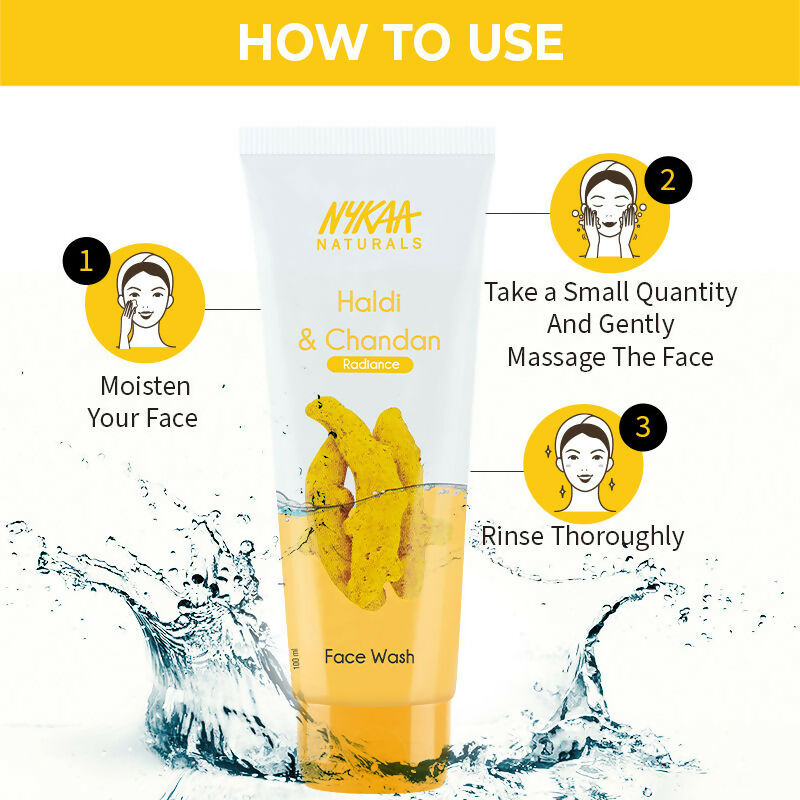 Nykaa Naturals Haldi & Chandan Face Wash for Radiant Skin - Swadesiicart