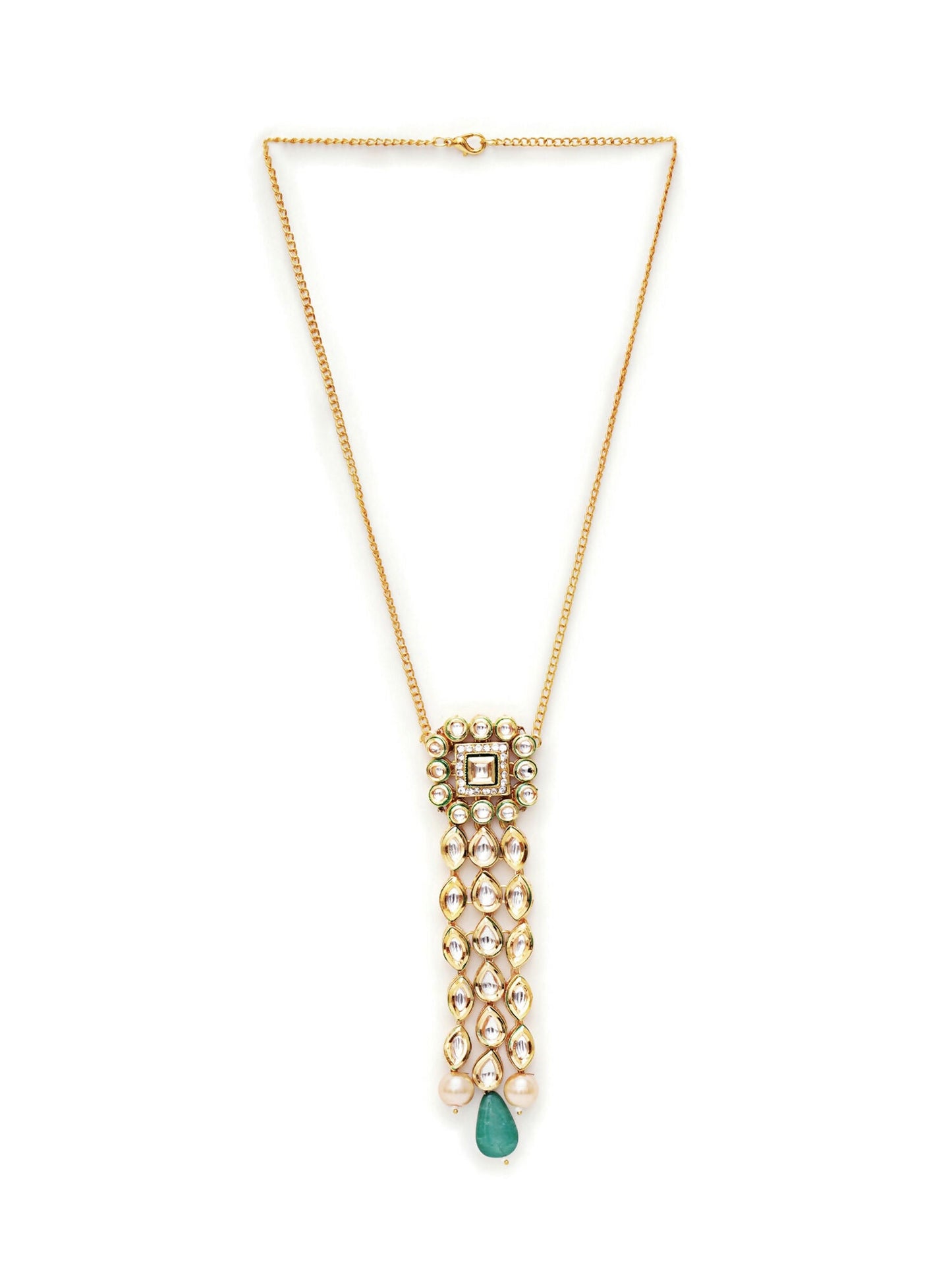 Kundan Necklace (Gold) - Ruby Raang | Swadesiicart