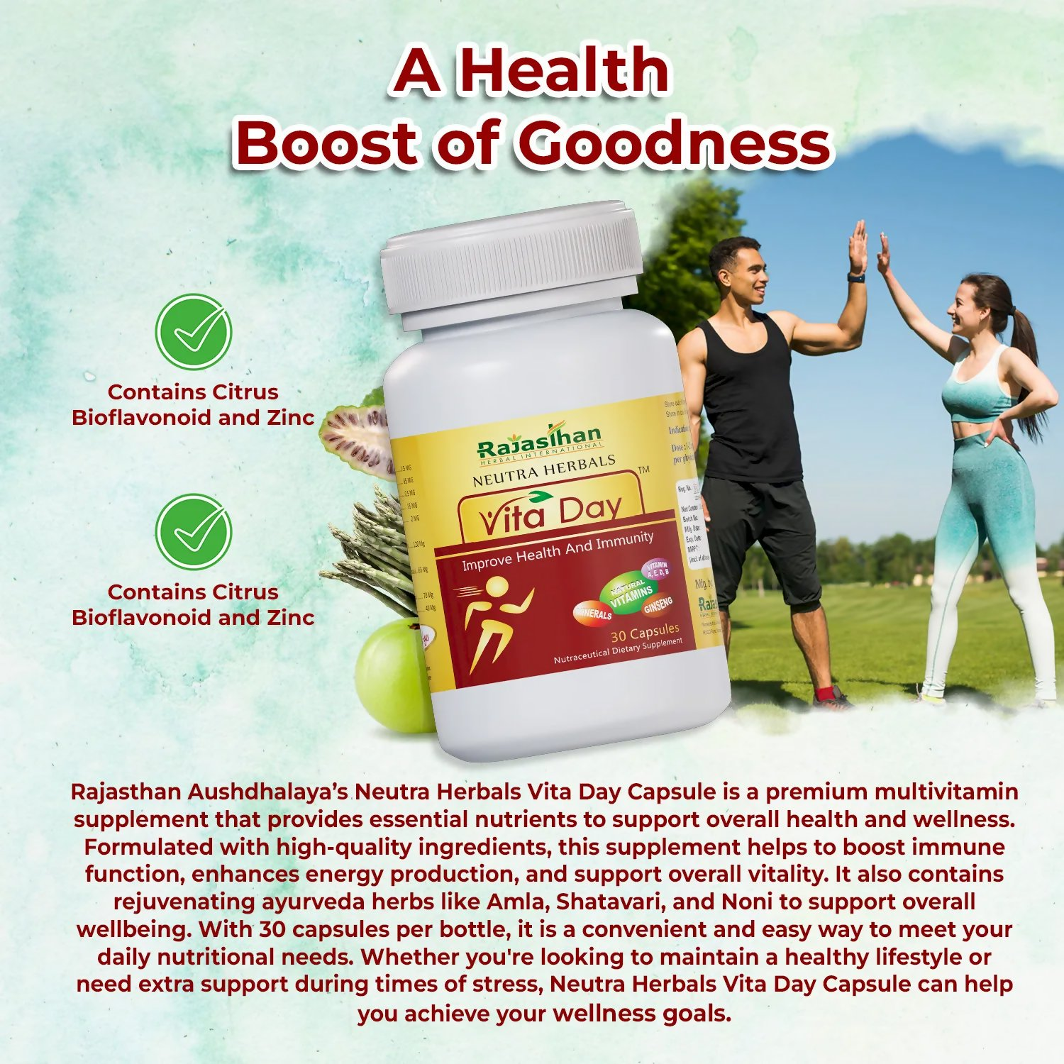 Rajasthan Herbals Neutra Herbals Vita Day Capsules | Swadesiicart