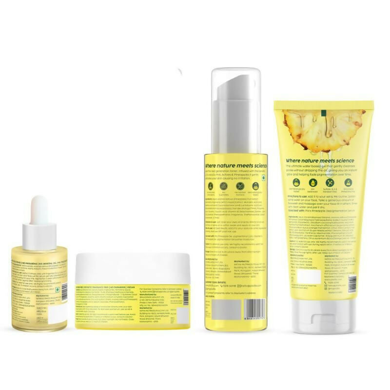 PLIX The Plant Fix Pineapple Depigmentation Regime With Face Wash, Toner, Serum & Moisturizer | Swadesiicart