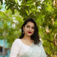 Blue Poly Chiffon Ethnic Motifs Saree with Unstitched Blouse - Hiral Fashion | Swadesiicart
