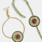 NVR Women & Men Set of 2 Gold Kundan-Studded Handcrafted Wraparound Rakhi Set With Roli Chawal | Swadesiicart