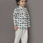 Breathables Kids Cotton Night Suit – White Elephant Print Kurta & Pyjama Co-Ord Set For Boys & Girls