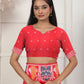 Shree Shyam Fashion Silk Blend Red Saree