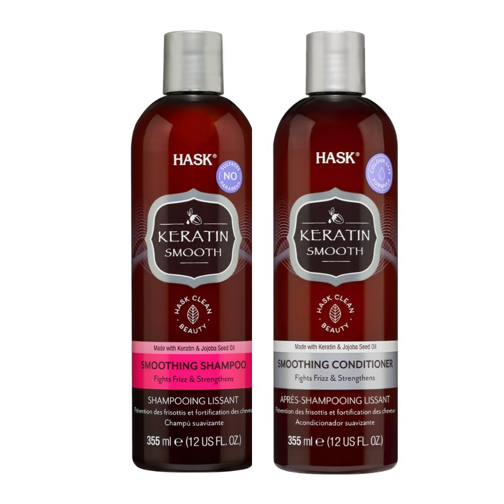 HASK Keratin Smoothing Shampoo & Conditioner | Swadesiicart