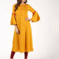 Aniyah Latest Rayon Bell Sleeves Solid Anarkali Kurta In Mustard (AN-152K)