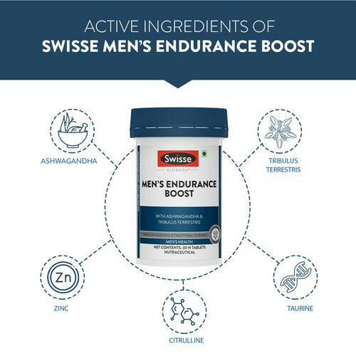 Swisse Men's Endurance Boost Tablets | Swadesiicart