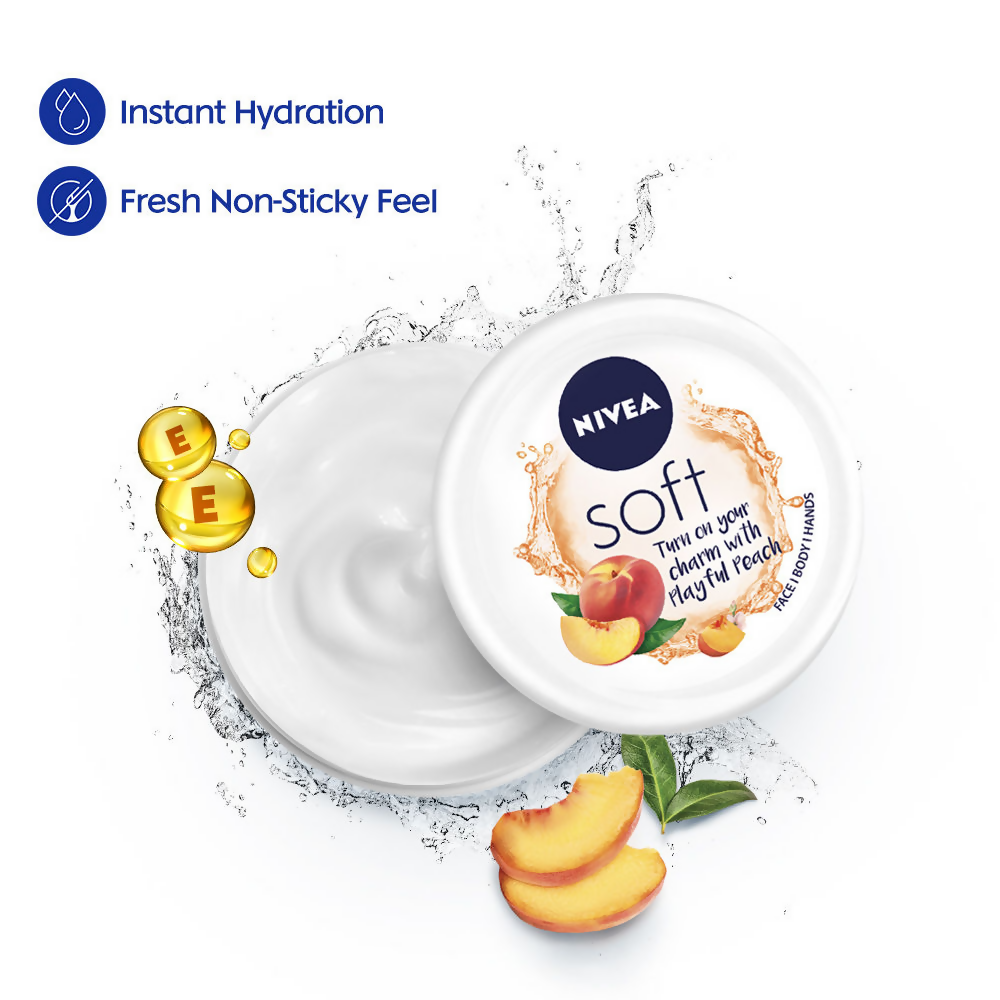 Nivea Soft Light Moisturizer Cream Playful Peach - Swadesiicart