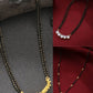 NVR Women's Set of 3 Gold-Polished CZ Stone-Studded & Beaded Mangalsutra | Swadesiicart