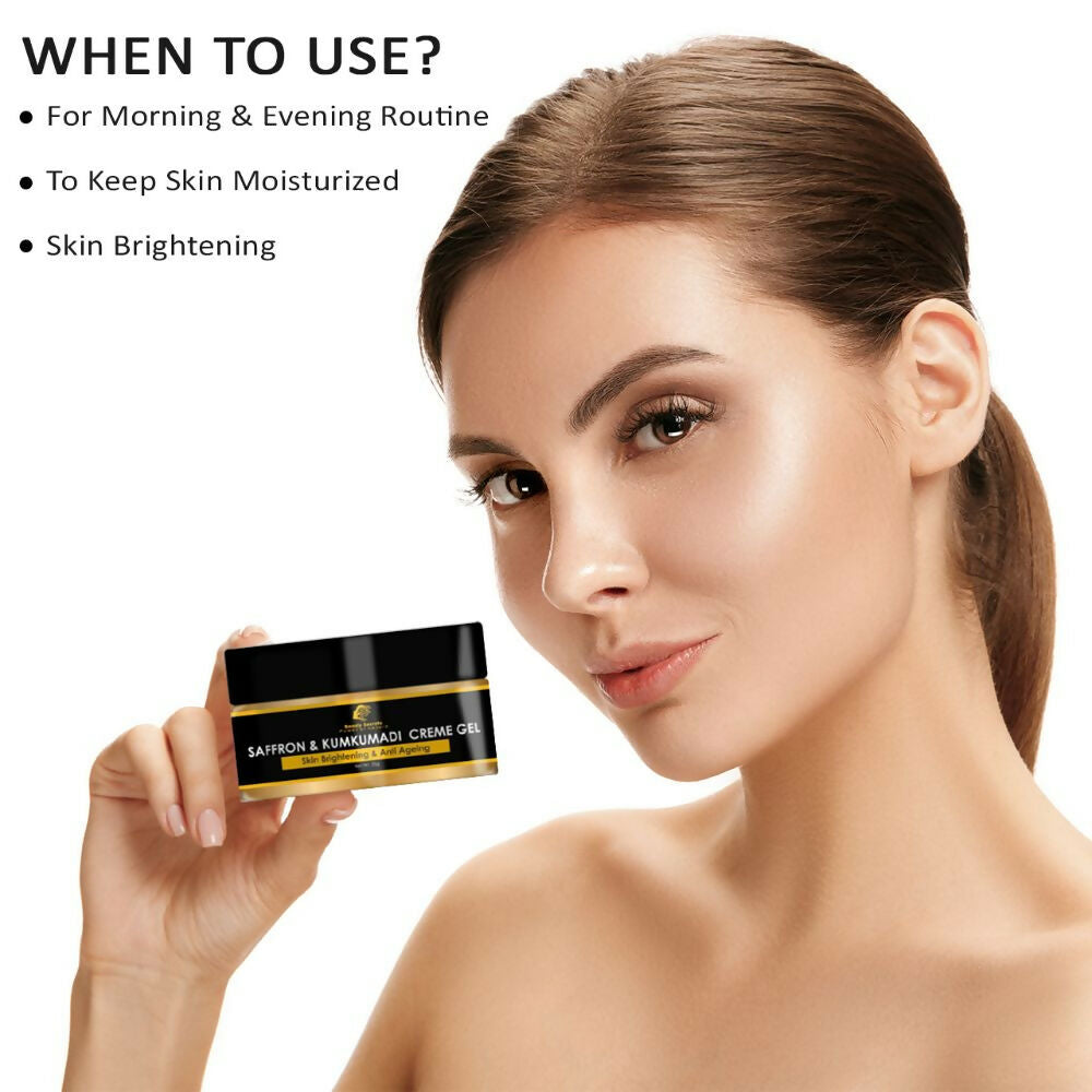 Beauty Secrets Saffron & Kumkumadi Face Cream Gel - Swadesiicart