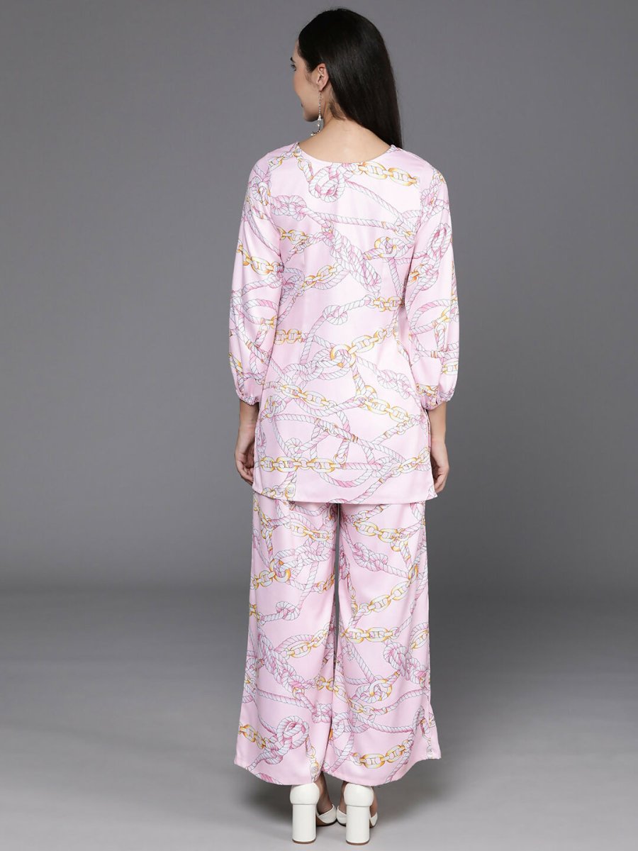 Ahalyaa Women's Traditional Wear Co-ods - Pink - Swadesiicart