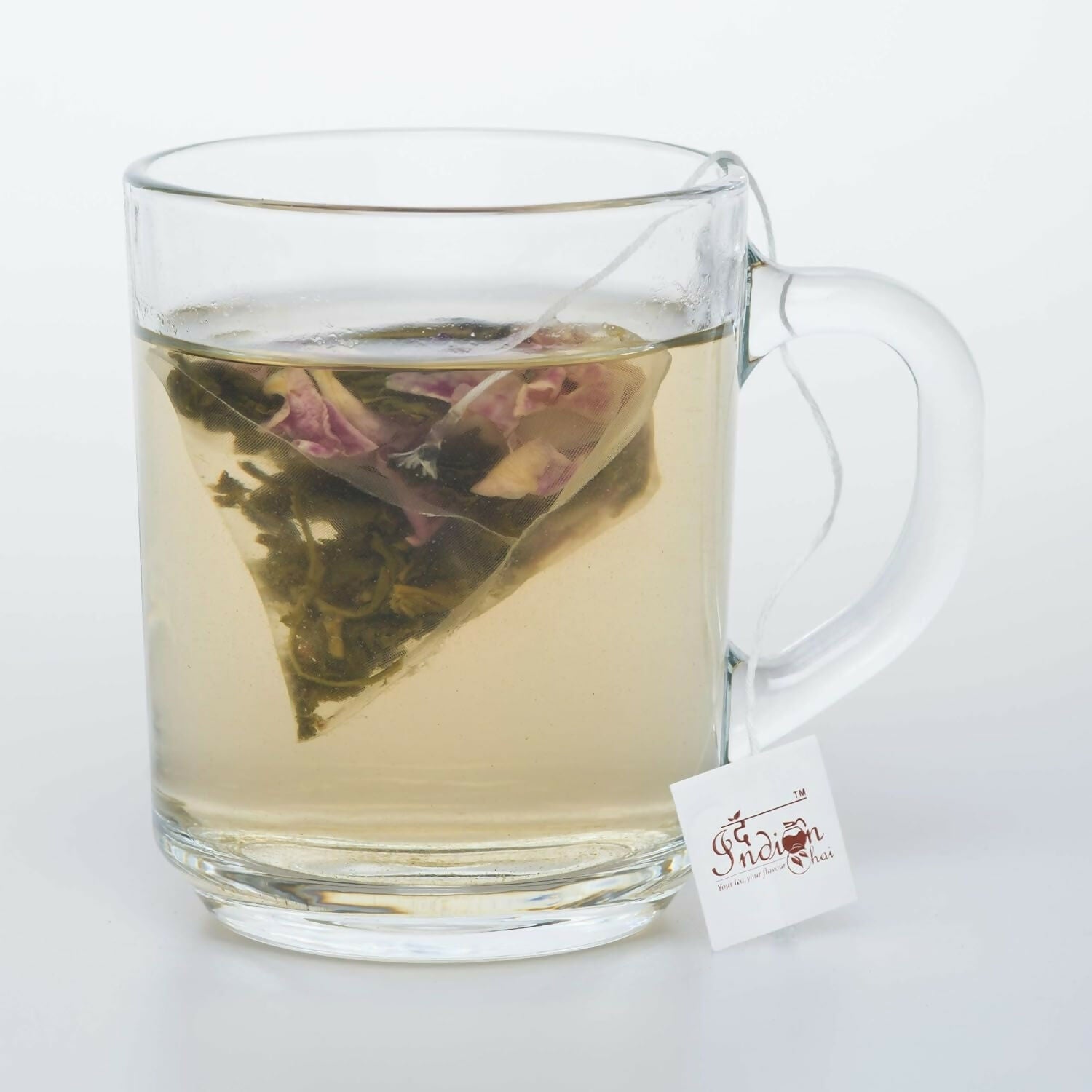 The Indian Chai - Rose Green Tea 30 Pyramid Tea Bags | Swadesiicart