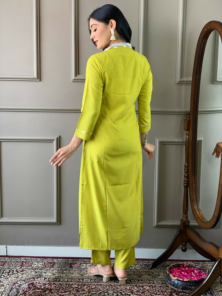 Partywear Designer Viscose Gajri Stitched Suit With Dupatta - Tanisha | Swadesiicart