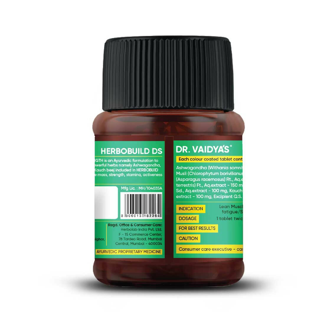 Dr. Vaidya's Herbobuild DS (Double Strength) Tablets - Swadesiicart