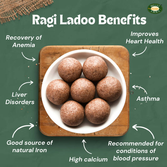 Millet Amma Ragi Laddoo- Made With Jaggery | Swadesiicart