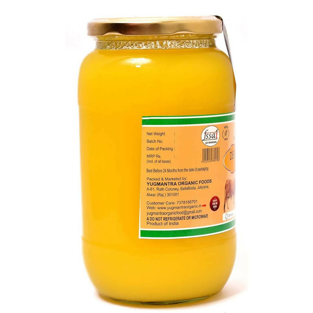 Yugmantra Organic Desi Cow Ghee Rathi | Home Made | Traditional Bilona Method | Curd-Churned | Natural, Pure & Healthy Ghee - Swadesiicart