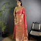 Joban Fashion Light Pink Banarasi Soft Lichi Silk Paisley Saree | Swadesiicart
