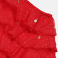 Ahalyaa Red Georgette Ruffel Kids Top With Bottom For Girls | Swadesiicart